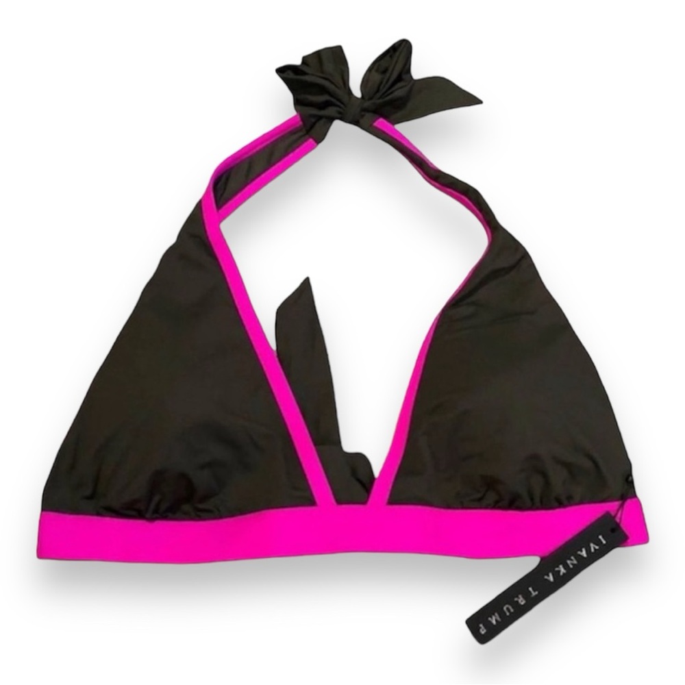 Ivanka Trump Color-Block Triangle Halter Bikini Top